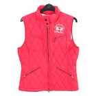 La Martina Saddlery Womens M Down Quilted Gilet Vest Tank Waistcoat Jacket Red