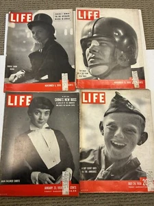 LIFE MAGAZINES 1950 November 6 November 13 January 23 July 24VINTAGE ADS VG - Picture 1 of 1