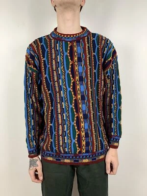 Men's Vintage Coogi Multicolor Wool Rare Sweater Made In Australia Size L - Image 1 of 4