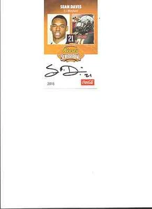SEAN DAVIS MARYLAND SIGNED SENIOR BOWL CARD W/COA - Picture 1 of 1