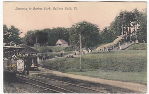 Bellows Falls Vermont VT~ Entrance to Barber Park ~Vintage Postcard - Picture 1 of 2