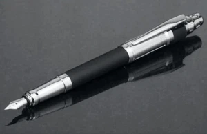Colibri Ascari Fountain Pen Matte Black and Chrome FP100T001 new in box ON SALE - Picture 1 of 4