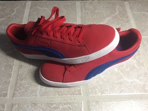 blue suede pumas
