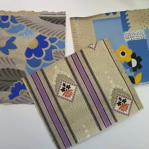 Vintage French Wallpaper Sample Lot 30s-40s Approx 8x10 Junk Journal Mixed Media - Picture 1 of 5