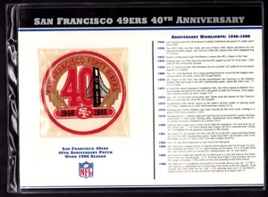 25th Patch Willabee Ward Anniversary Collection NFL San Francisco 49ers Worn '86 - Bild 1 von 1