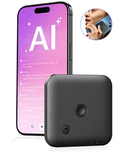 AI Voice Recorder, With Speech-to-Text & Summarization, 102 Languages,64GB Black - Picture 1 of 7