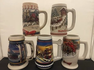 LOT X5 BUDWEISER URLAUBSBIERKRUG 1986 2000 2002 2006 Anheuser-Busch - Bild 1 von 11