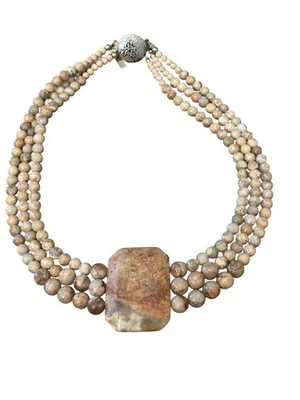 Colar Karla Jordan Jasper Multi Strand - Imagem 1 de 4