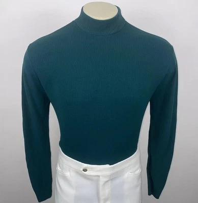 Vintage 60s Sarby Shirt Banlon Nylon Mock Neck Soul Train Beatnik NOS Men Medium - Image 1 of 4