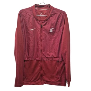 Washington State Cougars Hoodie Men's Large Red Nike Therma Red Full Zip - Picture 1 of 6