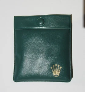 ROLEX GREEN Gold Crown SERVICE POUCH for watch or parts or papers - Picture 1 of 2