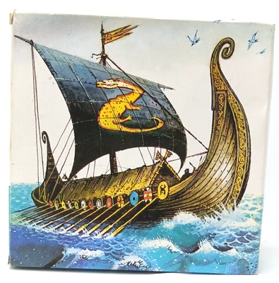 Drakkar Oseberg-Modelbausatz 1:180 tschechischer Bausatz 1995 Wikingerschiff - Bild 1 von 4