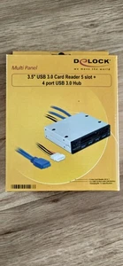 Delock 3.5″ USB 3.0 Card Reader 5 Slot + 4 Port USB 3.0 Hub - Zdjęcie 1 z 2