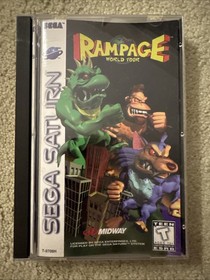 Rampage World Tour (Sega Saturn, 1997) - Complete w/ Manual & Reg Card - Tested!