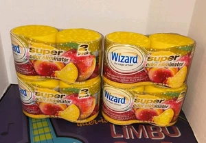 Lot Of 4 Wizard Mango Peach Super Odor Eliminator Gel 8 Piece Twin Packs New - Picture 1 of 12