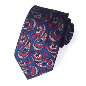 New Classic Checks Purple JACQUARD WOVEN 100% Silk Men's Tie Necktie - Picture 1 of 1