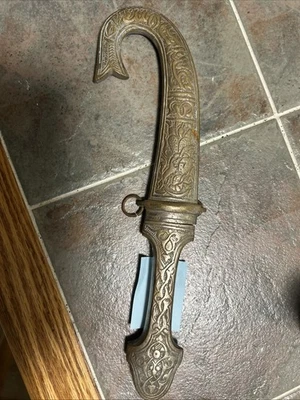 Арабский арабский ближневосточный антикварный кинжал канджар нож джамбия 10 дюймов - Изображение 1 из 4
