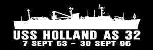 USS HOLLAND AS 32 Silhouette Decals U S NAVY USN - Picture 1 of 1