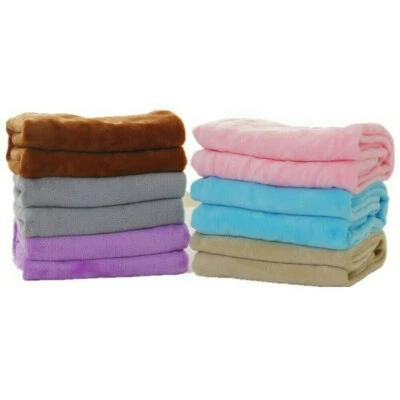 Flanell Decke Solid Warmes Fleece Plüsch Weich Überwurf Sofa Bettwäsche Cozy NR9 - Bild 1 von 4