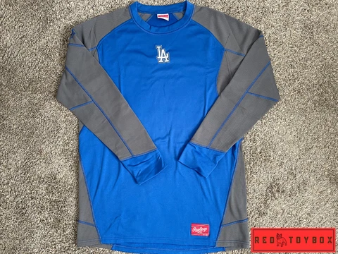 Los Angeles Dodgers Shirt Mens M Blue Vintage Rawlings Long Sleeve MLB Baseball Cover