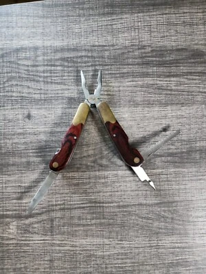 复古 Husky 25 岁 25 周年限量版多工具黄铜和木材 — 第 1/4 张图片