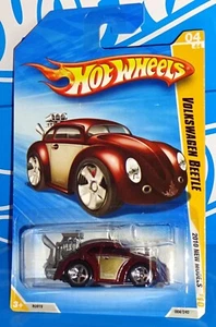 Hot Wheels 2010 New Models #4 Volkswagen Beetle Burgundy w/ 5SPs - Picture 1 of 3