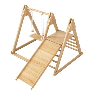 3 in 1 Kinderspielzeug mit Klettergerüst, Schaukel, Rutsche, Kombispielzeug - Bild 1 von 19