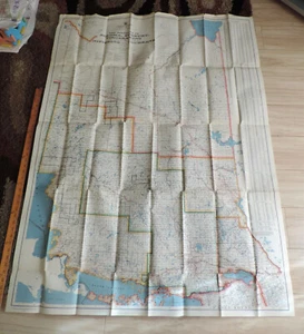 Vtg 41" x 53" Map #24b Algoma Sudbury Timiskaming Nipissing Cochrane Ont 1951 - Picture 1 of 5
