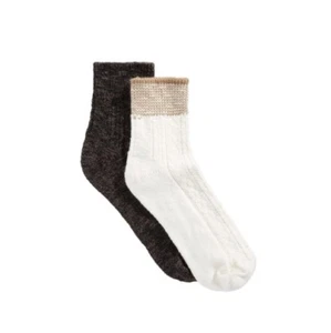 Hue Women's 2-Pk.Striped Shortie Boot Socks One Size - Picture 1 of 3