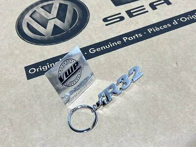 Volkswagen Golf MK4 MK5 R32 Keyring Key Chain Emblem Chrome Genuine Gift