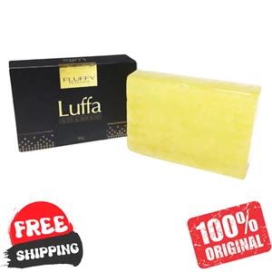 80g FLUFFY LUFFA sapone scrub corpo RIMUOVI SPORCO macchie scure cellule morte pelle originale - Foto 1 di 11