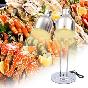 Commercial Heat Lamp Food Warmer Stand 2 Bulbs french Fried Food Warmer 250W USA - Picture 1 of 24