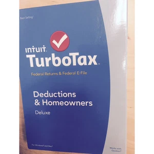 Intuit TurboTax Deluxe 2014 Federal + Fed Efile Turbo Tax PC or Mac E-file - Picture 1 of 1