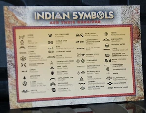 AMERIKANISCHE POSTKARTE, INDIANER SYMBOLE - Bild 1 von 5