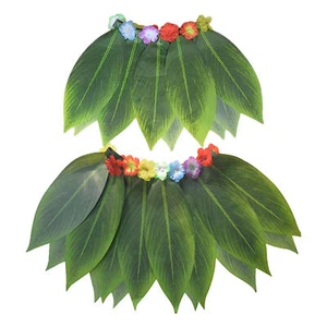 Hawaiian PALM LEAF SKIRT Fancy Dress Costume Grass Skirt Luau Summer Beach Party - Picture 1 of 14