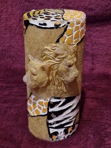 Safari, Lion, Zebra, Giraffe Style Patterned Candle - Picture 1 of 5