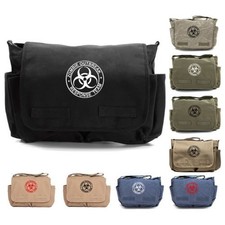 Zombie Outbreak Response Team Army Heavyweight Canvas Messenger Shoulder Bag