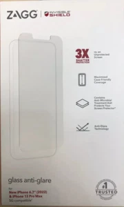 ZAGG Invisible Glass Anti-Glare Screen Protector For iPhone 13 Pro Max / 14 Plus - Picture 1 of 2