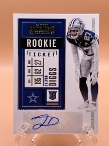 2020 Contenders Trevon Diggs Auto RC Rookie Ticket #162 - Picture 1 of 2