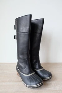 SOREL SLIMPACK EQUESTRIAN BLACK RIDING TALL II BOOT WOMEN'S 10 FARM/SNOW FASHION - Picture 1 of 9