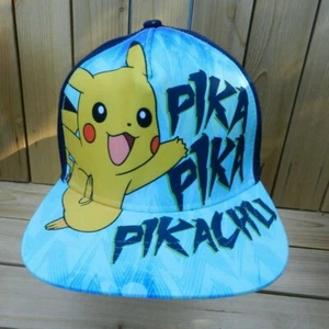 Pokemon Pikachu "Pika Pika!" Blue Youth Hat Cap - One Size Fits Most Snapback - Picture 1 of 6