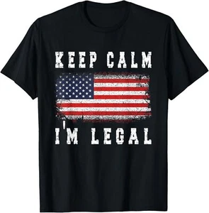 I'm Legal New US Citizen American Flag US Citizenship USA T-Shirt Hoodie - Picture 1 of 11