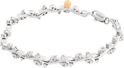 Brazalete Damiani hoja pétalos rastro diamantes en oro blanco de 18k Foto 1 de 4