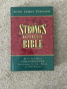 New Strong's Reference Bible King James Version KJV Hardcover Nelson 1742 - Foto 1 di 13