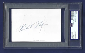 Richard Nixon Autographed 3x4.5 Signature United States President PSA SLABBED - Picture 1 of 1