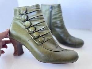 Miz Mooz Alisa geraffte geknöpfte Leder-Booties Damen Größe 36 - Bild 1 von 11