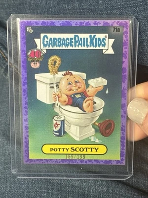 2025 Topps GPK Worst Of GARBAGE PAIL KIDS 40th PURPLE 169/199 POTTY SCOTTY 71A - Image 1 of 3