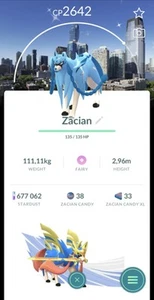 Shiny Zacian (Jersey City ( B A C K G R O U N D ) ✨ - Picture 1 of 2