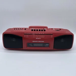 Sony Cfs 205S Radio Cassette Rrcorder Equalizer Er Ghettoblaster Boombox Rot - Bild 1 von 24