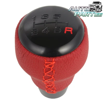 Pomo de cambio de marchas rojo y negro de 6 velocidades para Honda Civic Type R Hatchback 2017-2021 Foto 1 de 4